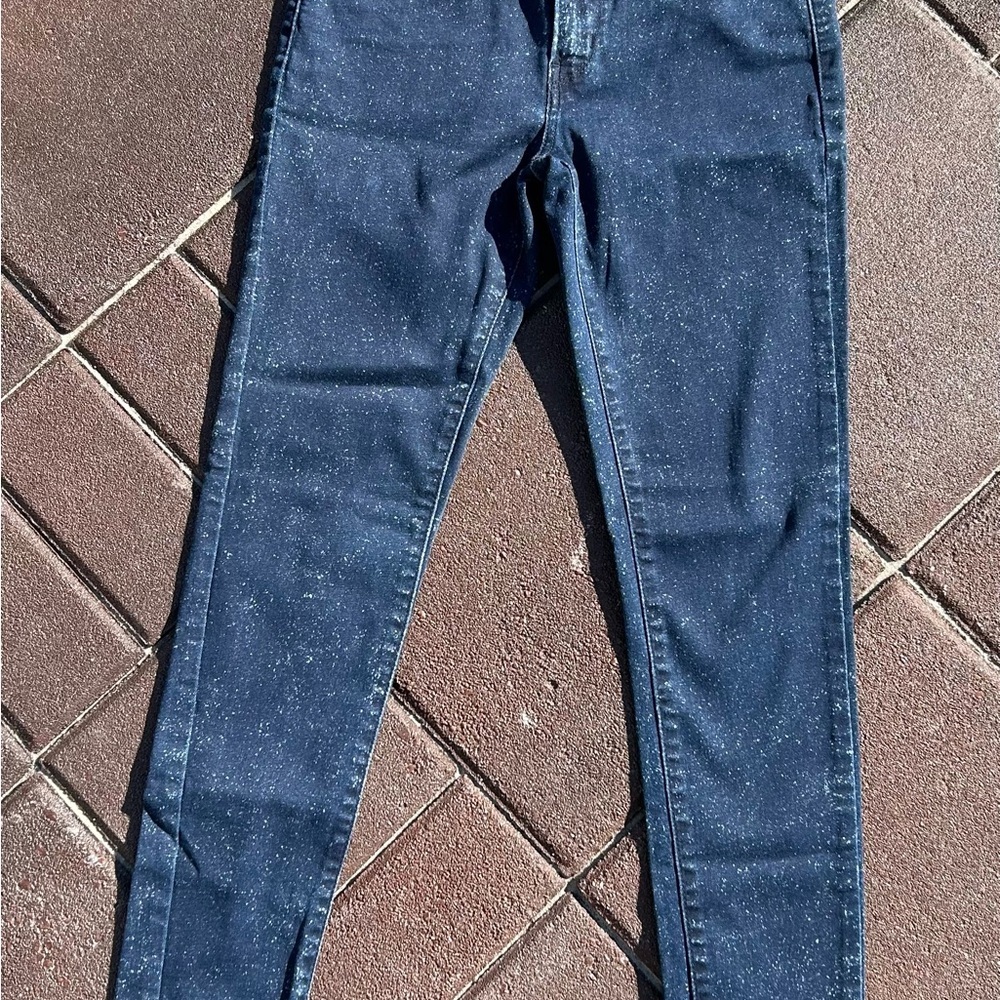 Levi’s Super Skinny Speckled Blue Jeans - Picture 2 of 9